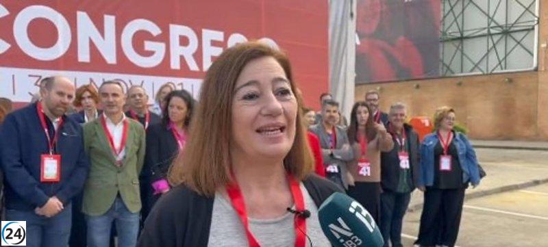 Armengol asiste al 41 Congreso del PSOE con optimismo y respaldo al federalismo socialista.