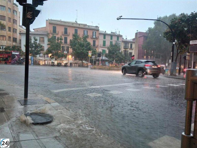 Precipitaciones en Campos y Sant Antoni superan los 20 litros por metro cuadrado.