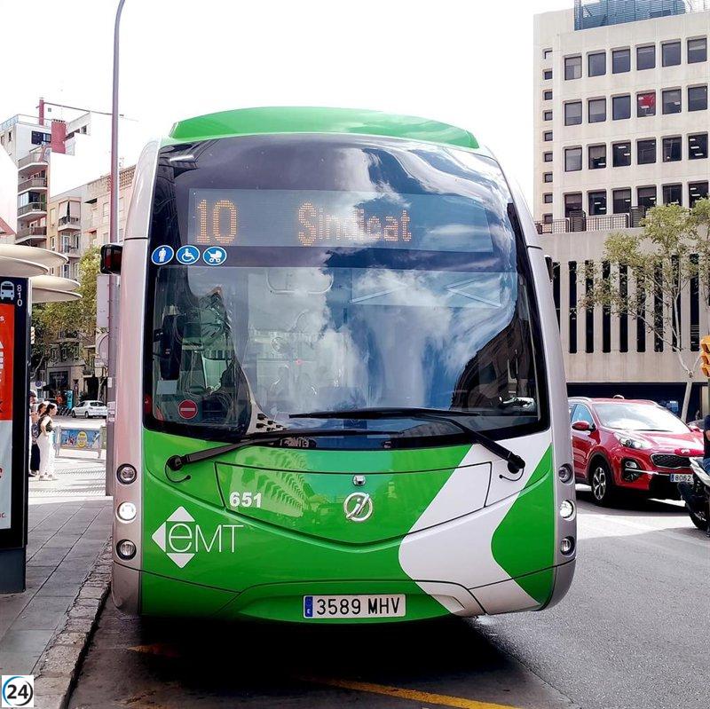 Aumento del 6,8% en el uso de autobuses y del 7% en el metro en Palma durante noviembre.