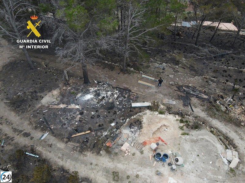 Dos sospechosos bajo investigación por incendio forestal en Coll des Coloms, Andratx