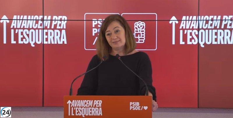 Armengol buscará la reelección como líder del PSIB-PSOE en su 15º Congreso.