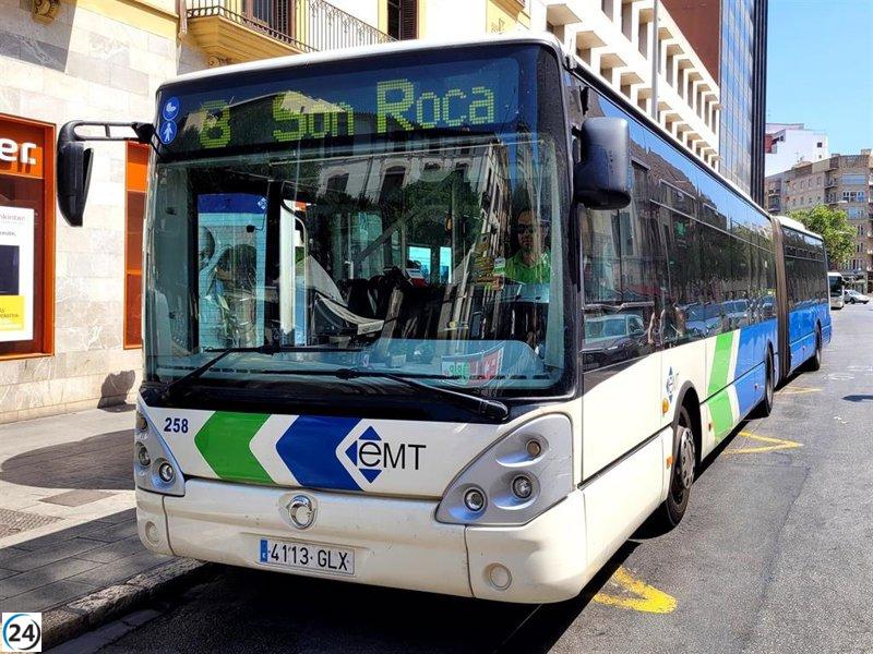 Crecimiento del 14,4% en el uso de autobuses en Palma durante 2024.