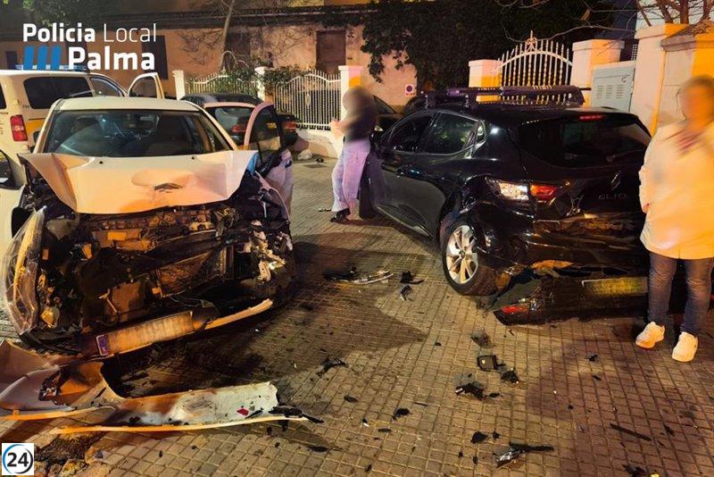 Colisión de vehículos en Palma daña edificio y está bajo investigación
