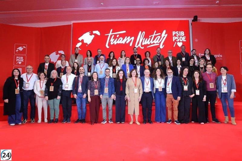 Armengol, confirmada como líder del PSIB, exige unidad en la izquierda para triunfar en 2027.