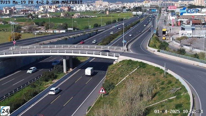 La autopista de Llucmajor recupera su flujo normal tras severos accidentes.