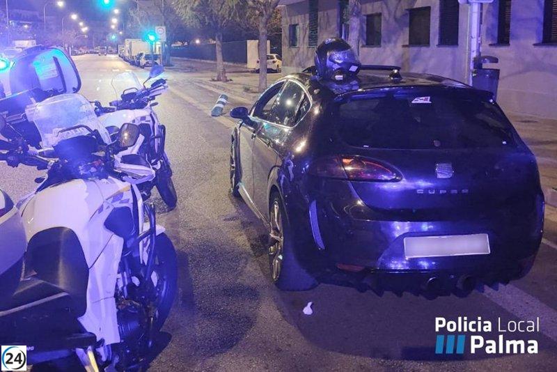 Joven arrestado en Palma por conducción peligrosa y agresión a agentes de policía.
