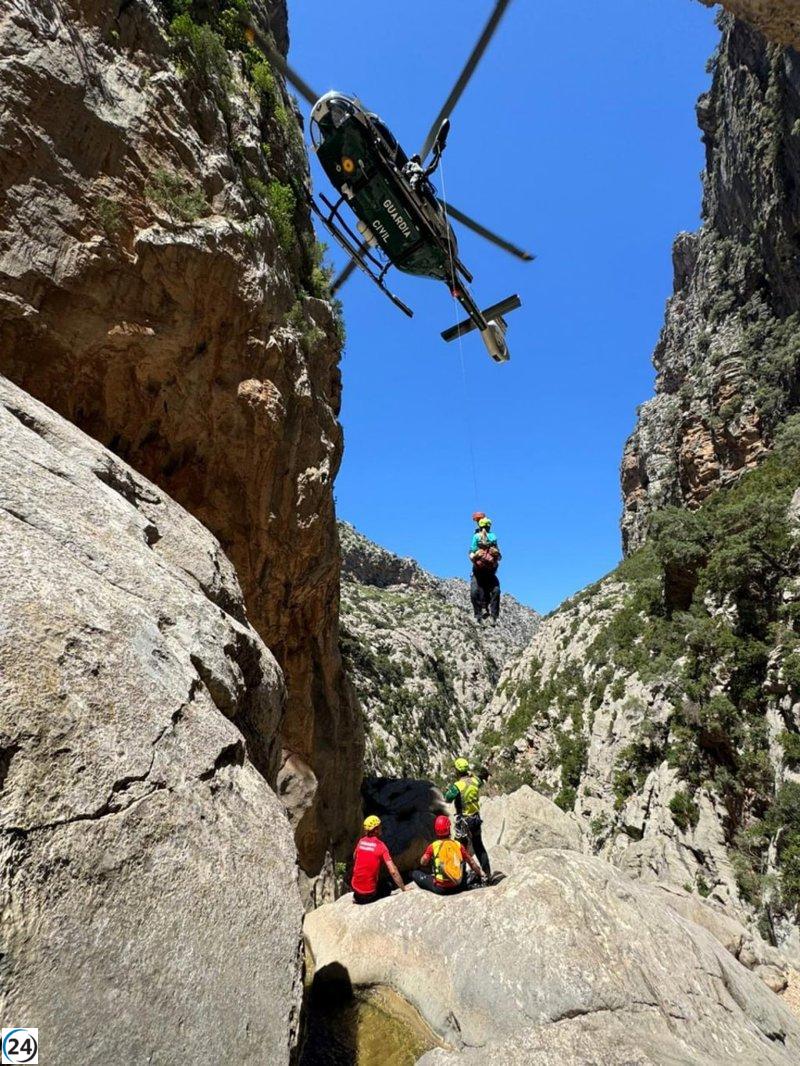 Auxilian a una excursionista accidentada en el Torrent de Pareis.