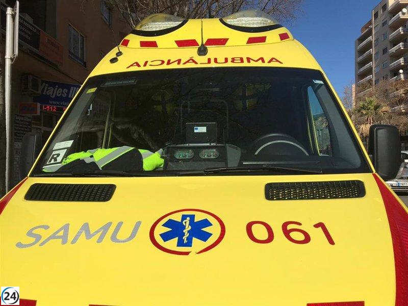 Anciano de 71 años sufre lesiones graves tras un accidente en Inca.