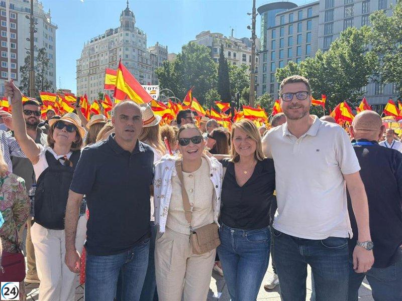 Prohens se une en Madrid a la protesta del PP contra el gobierno de Sánchez.