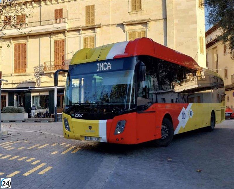 Huelga en Alcúdia causa daños a seis autobuses del TIB por ataques de piedra.