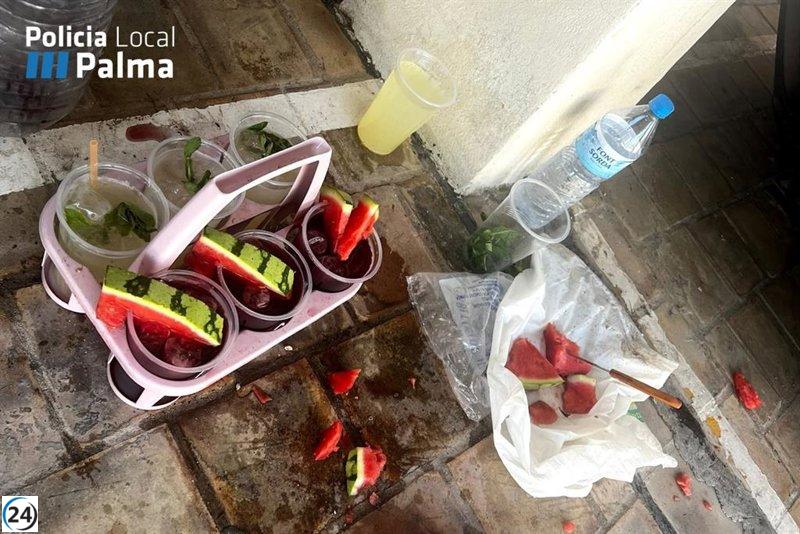 Detienen a hombre por comercializar cócteles en el suelo de la Playa de Palma.