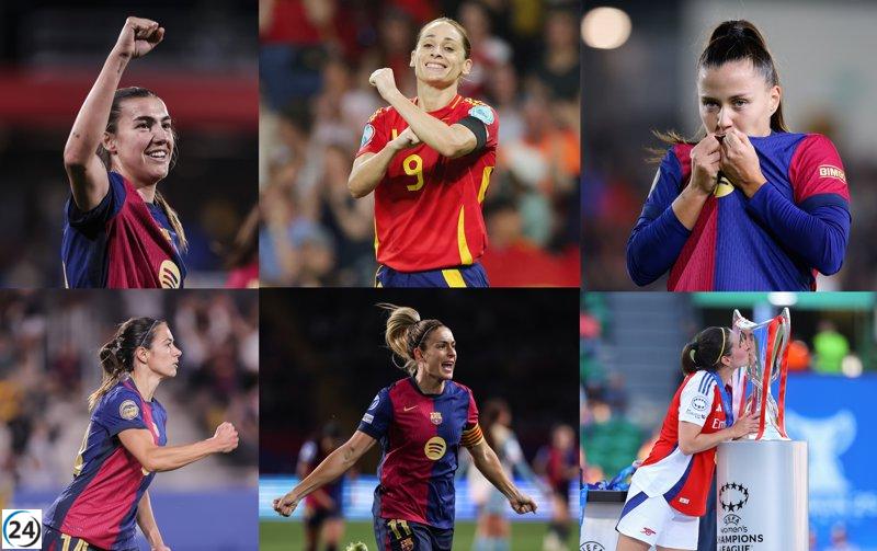 Tres españolas destacan en la lista de candidatas al Balón de Oro: Aitana Bonmatí, Alexia Putellas y Mariona Caldentey.