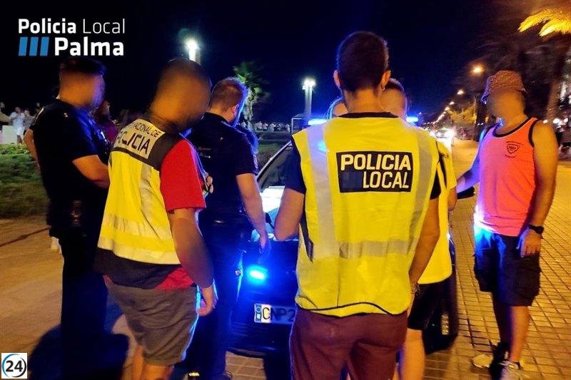 Detienen a delincuentes que asaltaban a turistas en Playa de Palma.