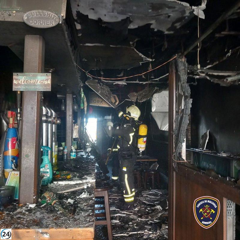 Incendio en bar de Calvià provoca evacuaciones en viviendas cercanas.