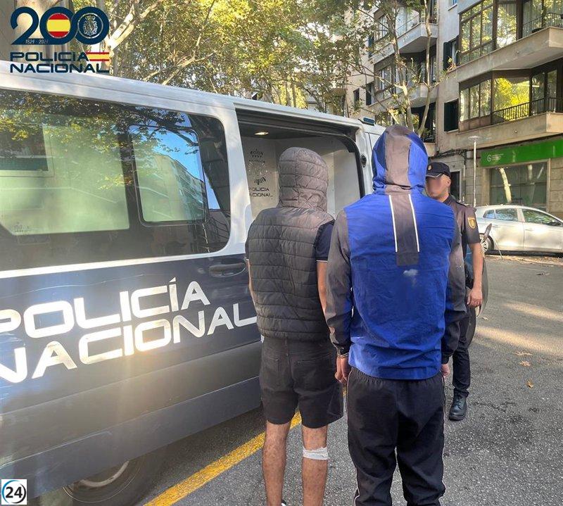 Capturan a dos por intento de robo con armas blancas a turistas en Palma.