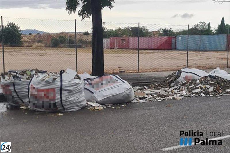Desenmascaran al responsable de siete vertidos ilegales en polígonos industriales de Palma.