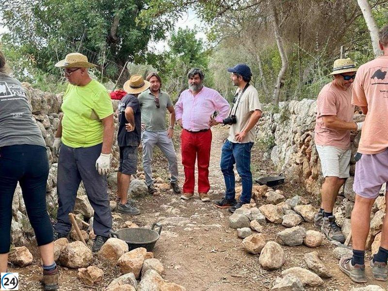Bestard participa en la Jornada de Voluntariado de Piedra en Seco en Raixa este sábado.