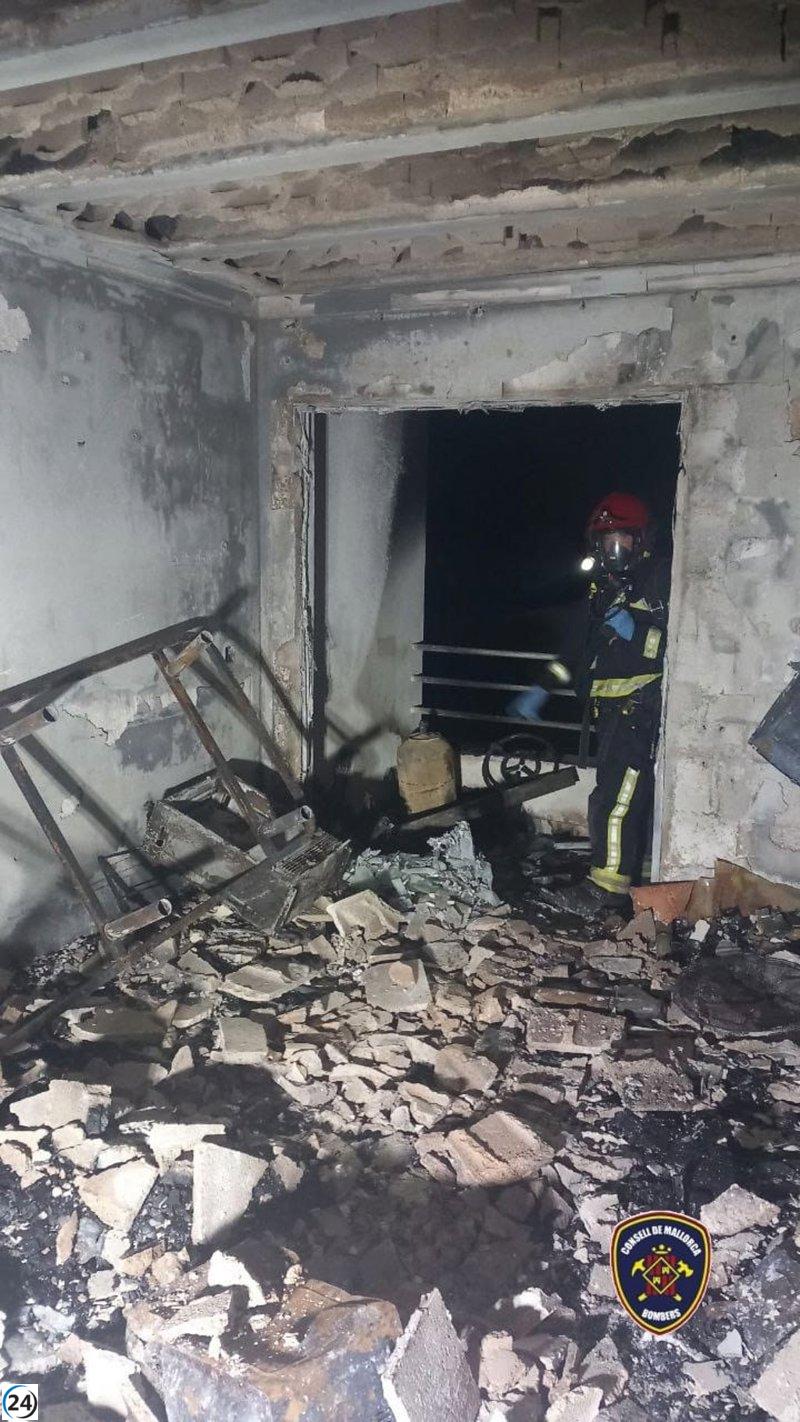 Incendio fuerza evacuación completa de un edificio en Can Picafort.