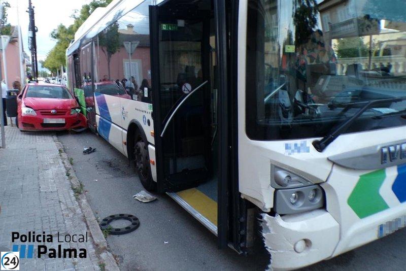 Conductor huye de accidente con heridos leves en Palma y enfrenta investigación por puntos en su licencia.
