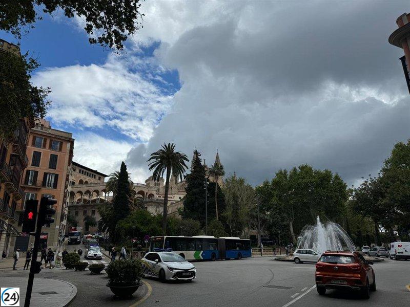 Baleares prevé lluvias hasta inicios de la próxima semana, con incremento de temperaturas desde el lunes.