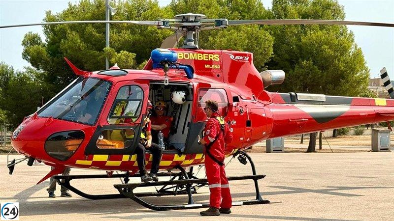 Bomberos emprenden misión de rescate para ayudar a excursionista lesionado en Pollença.