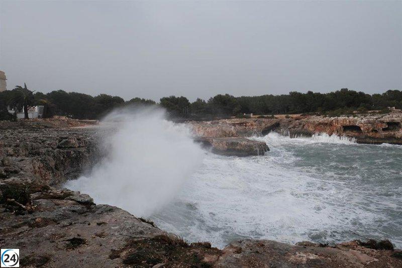 Alerta amarilla en Baleares por mal tiempo y vientos intensos.