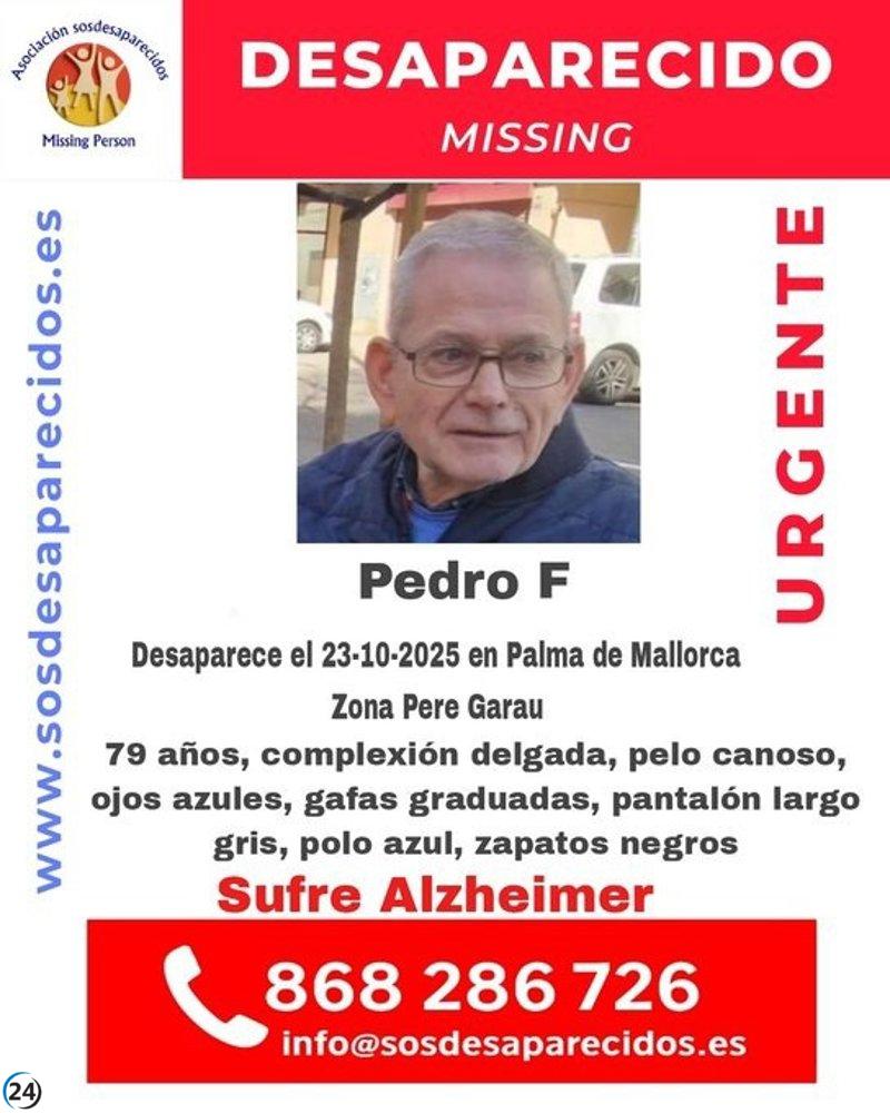 Desaparece en Palma un anciano de 79 años con alzheimer desde el jueves.