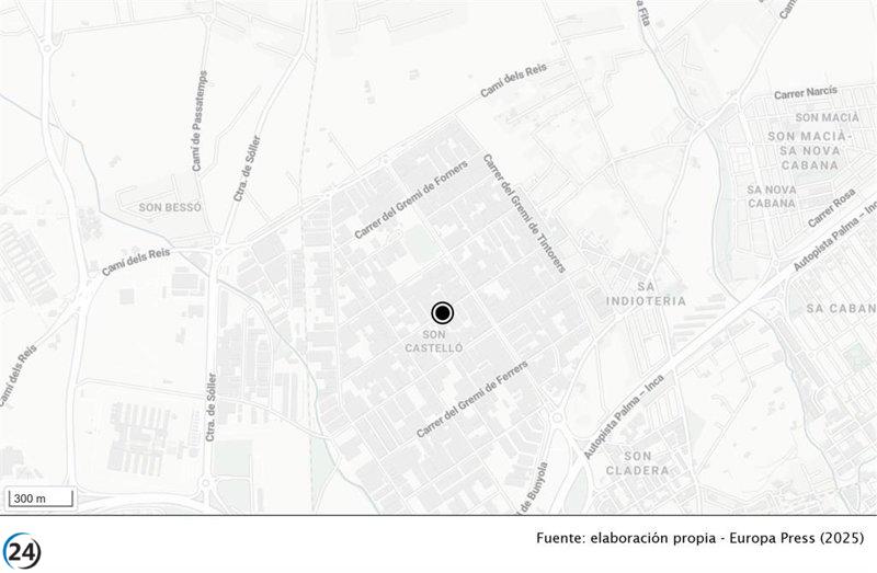 Apagan el incendio en una nave industrial del polígono de Son Castelló.