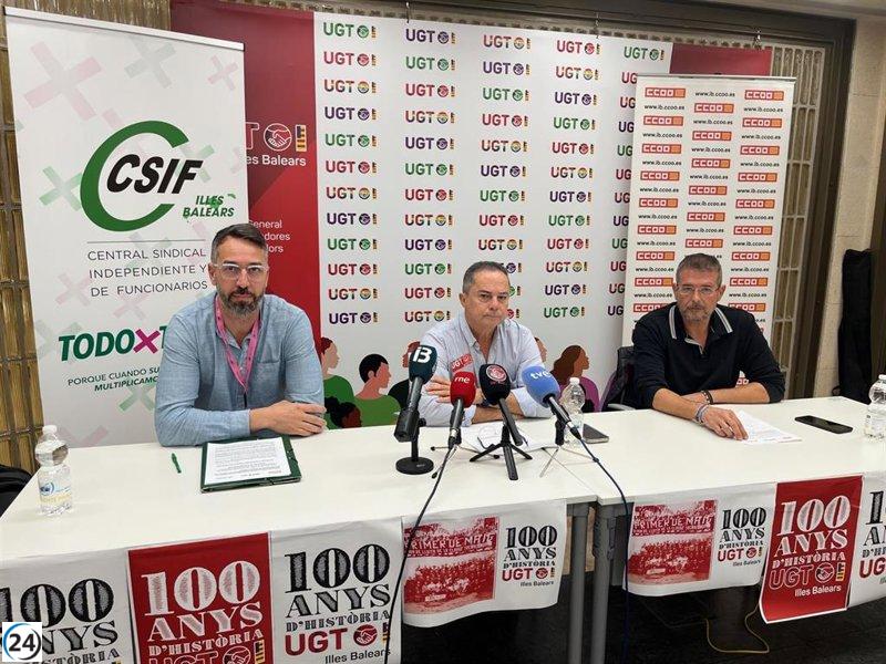 Sindicatos del sector público convocan protestas por aumentos salariales este jueves.