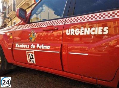 Un padre y un hijo padecen un incidente y quedan atrapados en el vehículo en la camí de la Milana (Palma)