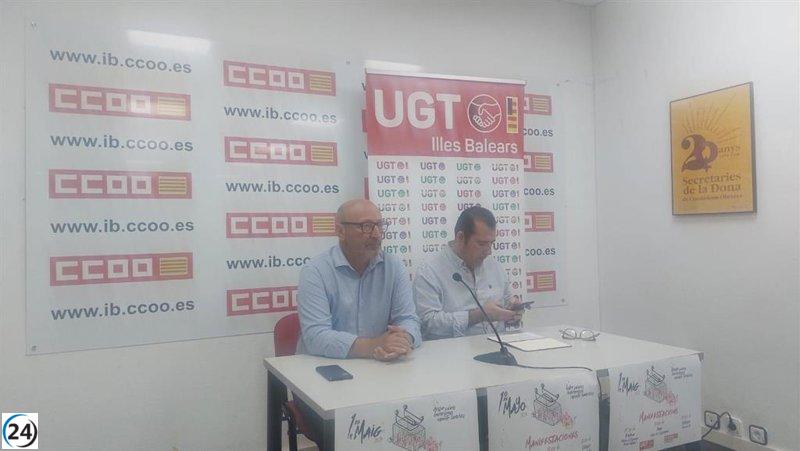 CCOO y UGT se movilizan en 1 de mayo para abordar problemas de estacionalidad y vivienda.