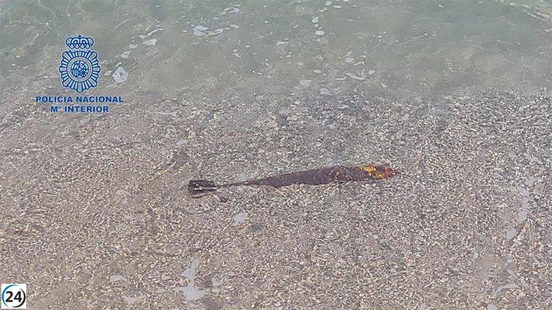 Hallan un proyectil de la Guerra Civil en la playa del Molinar (Palma)
