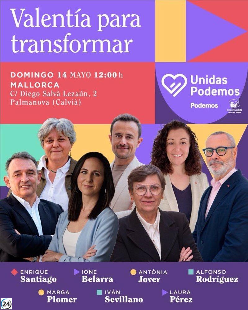 Belarra encabeza acto de campaña de Unidas Podemos en Baleares.