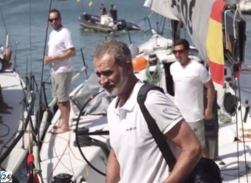 El rey Felipe VI navega en el 'Aifos' para competir en la Copa del Rey MAPFRE