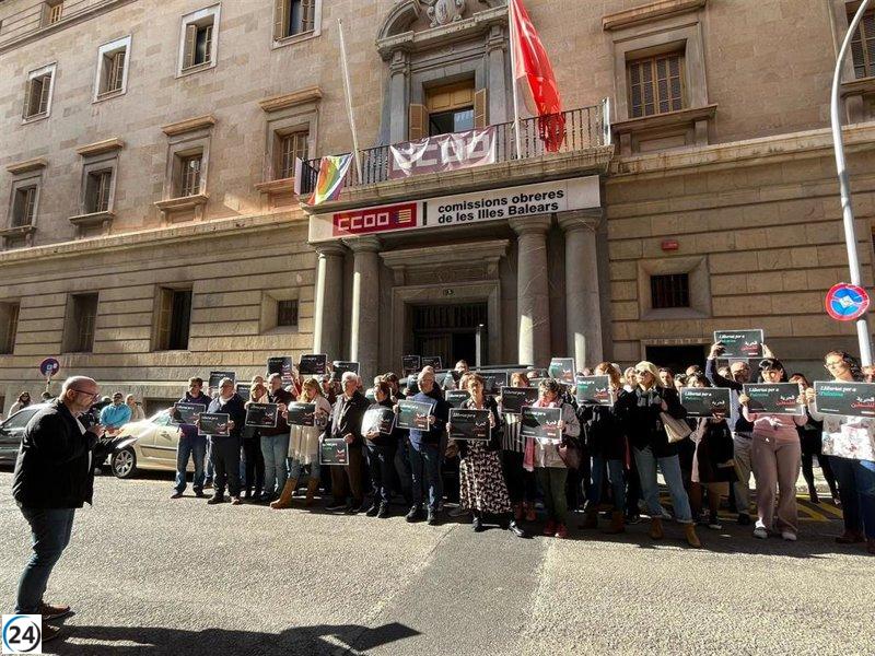 Decenas de personas respaldan la movilización de CCOO para exigir una paz duradera en Palestina