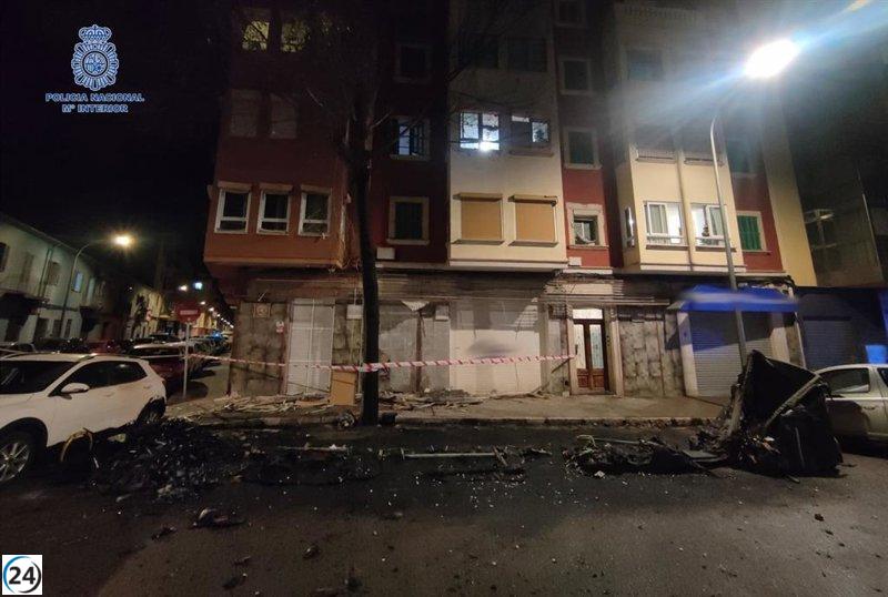 Arrestado por incendiar contenedores frente a casa familiar en Palma